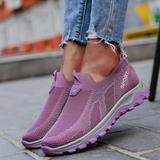 Women Shoes Sneaker For Women Mesh Running Shoes Tennis Breathable Sneakers Fashion Sport Shoes Walking Shoes Purple 7.5