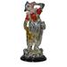 Clown plays Trumpet Resin Statue Silver finish - Size: 6 L x 6 W x 17 H.