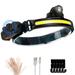 Headlamp Waterproof Batteries Included 6 Modes Red Light Head Lamp for Running Camping Hiking Fishing Jogging Headlight Headlamps