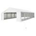 Outsunny 20 x 40 Large Outdoor Carport Canopy Party Tent with Removable Sidewalls - White