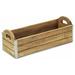HomeRoots 399659 Rectangular Wooden Box Planter Brown