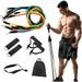 Aptoco 11 Pcs Exercise Bands Resistance Bands Set with Bigger Handles and Bag Workout Bands with More Resistance for Women and Men