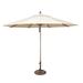 Simply Shade Ibiza Fabric Aluminum Wood Umbrella in Silver Anodized/Natural