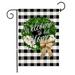 Siaonvr Welcome Garden Flags Outdoor Decorative Lawn Yard Flags White-Black Plaid