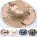 Farfi Unisex Woodland Fishing Hiking Travel Military Sun-proof Camo Boonie Hat Cap