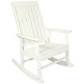Sunnydaze Rustic Comfort All-Weather Outdoor Rocking Chair - White