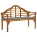 Dcenta Wooden Garden Queen Bench with Cushion Acacia Wood Patio Chair for Patio Backyard Balcony Park Lawn Garden Terrace 53.1 x 21.7 x 37.4 Inches (W x D x H)