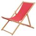 vidaXL Beach Sling Patio Chair Folding Deck Chair Fabric and Wooden Frame