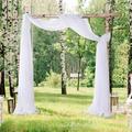 [BRAND] Big Promotion!1PC Outdoor Arched Curtain Screen Curtains Wedding Party Stage Restaurant Decoration White Transparent Thin Gauze