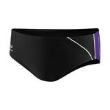 Speedo Men s Endurance+ Mercury Splice Brief Swimsuit Black/Purple Size 28