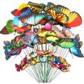 50 Pcs Butterfly Stakes Waterproof Butterflies Stakes Garden Ornaments & Patio Decor Butterfly Party Supplies Yard Stakes Decorative for Outdoor Christmas Decorations