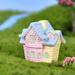 btjx miniature fairy garden stone house mini resin house fairy cottage house micro garden decoration for flower pots