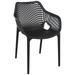 Luxury Commercial Living 32.25 Black Outdoor Patio Dining Arm Chair - Extra Large