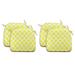 FBTS Prime 18x19 inch All-Weather Yellow Geometric Outdoor Seat Pads Pack of 4