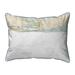 Betsy Drake 20 x 24 in. Venice to Casey Key Florida Nautical Map Zippered Indoor & Outdoor Pillow - Extra Large