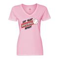 Inktastic Eat Sleep Baseball Repeat Women s V-Neck T-Shirt