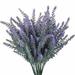 Ruibeauty 4Pcs 14.8inch Artificial Lavender Flowers Bundle Fake Plants for Home Wedding Decoration Purple