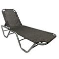 EasyGo Product Chaise Lounger â€“ Aluminum Sun Lounge Chair â€“ Adjustable Outdoor Patio Beach Porch Swing Pool-Five-Position Recliner-Lightweight All Weather 1 Pack Brown