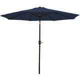 Sunnydaze Aluminum 9 Patio Umbrella with Tilt and Crank - Navy Blue