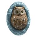 VerPetridure Mail Carrier Owl Post Mystical Magical Brown Owl Knot Hole Tree Sculpture