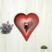 3D Heart-shaped Metal Sculpture Hanging Backyard Window Light Collector Christmas Halloween Decoration Backpack Shower Curtain School Supplies Car Accessories Room Home Decor XYZ 4829