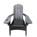 Docooler Outdoor or indoor Wood Adirondack chair with an hole to hold umbrella on the arm Black