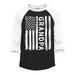 Shop4Ever Men s Grandpa American Flag USA Patriotic Raglan Baseball Shirt Large Black/White