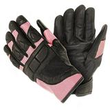 Xelement XG80206 Women s Black and Pink Mesh Cool Rider Motorcycle Gloves Large