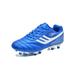 Difumos Unisex Lace Up Sport Sneakers Boys Comfort Long Nail Soccer Cleats Mens Breathable Short Nail Football Shoes Blue Long 7Y