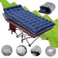 Lilypelle 75 Folding Camping Cots Adult Double Sided Double Color Cot Oxford Strong Heavy Duty Wide Sleeping Bed for Camp Office Use