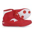 Rockomi Kids Boxing Shoes Men Wrestling Shoes School Lightweight Round Toe Combat Sneaker Boys High Top Wrestling Shoes Breathable Wide Red-1 8.5