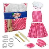 Kiplyki Wholesale 12pc Kids Cooking And Baking Set Kitchen Costume Pretend Role Play Kit Apron Hat