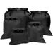 5 Pack Black Waterproof Dry Sacks Large Capacity Storage Bag Lightweight Outdoor Dry Bags Ultimate Dry Bags for Swimming Rafting Boating Camping (1.5L 2.5L 3.5L 4.5L 6L)