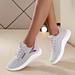 uikmnh Women Shoes Sneaker For Women Mesh Running Shoes Tennis Walking Breathable Sneakers Fashion Sport Shoes Knit Running Shoes Grey 8