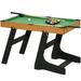 Soozier 38 Foldable Billiards Tabletop Game Pool Table Set Fun for the Whole Family with Easy Folding for Storage Balls Cues Chalk Brush for Game Room Man Cave