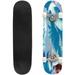 Seamless pattern with tropical leaves Outdoor Skateboard 31 x8 Pro Complete Skate Board Cruiser 8 Layers Double Kick Concave Deck Maple Longboards for Youths Sports