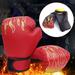 Yixx Flame Print Faux Leather Adult Boxing Muay Thai Training Sandbag Hand Gloves
