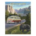 Yosemite National Park California Camper Van and Wildlife (1000 Piece Puzzle Size 19x27 Challenging Jigsaw Puzzle for Adults and Family Made in USA)