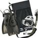 IST Orbit Snorkeling Gear Set: Tempered Glass Mask Dry Top Snorkel & Trek Fins for Compact Travel (Black Small)