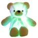 Glow Teddy Bear with Bow-Tie Creatives Stuffed Animal Soft Led Light Up Plush Toy for Adults Kids New Fashion Plaything