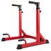 Costway Multi-function Dip-up Station Power Tower Adjustable Height Home Gym Training Red