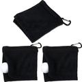 Golf Ball Towel 5.5 x 5.5 Inch Black Golf Wet and Dry Golf Towel Pocket Golf Towel with Clip Ball Towel Golf Ball Towel for Golf