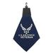 U.S. Air Force Veteran Airman USAF Symbol Logo Triangle Golf Towel With Pleather & Swivel Hook Father s Day Club Ball Tee Golfing Gift Birthday Variety Colors Towels Vinyl