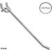 DOVETAIL 100-Piece 8 (20.3 cm) Double Prong Hooks | Galvanized Steel 1/8 (0.3 cm) Thick | Ideal for Retail Displays & Workshops | Bulk Packaging for Offices & Home Decor