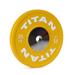 Titan Fitness 35 LB Yellow Elite Olympic Bumper Plate Competition Weight Plates Rubber w/ Steel Insert Sold Individually