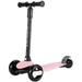 HighTech Mega GlideKick 3-Wheel Foldable Scooter With Lightup Wheels & Extendable T-Bar - Pink