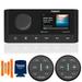 Fusion MS-RA210 Marine Entertainment System with (2) ARX70B Black Wireless Remotes