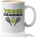 Tennis Player Mug White 11oz - Tennis Grandma - Court Pro Tennis Racket Ball Winning Double Strategy Trainer Equipment