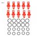 10pcs/lot Fishing Hook Keeper Lure Bait Holder with Rubber Rings Fishing Fixed Bait Gear Portable Fishing Accessories /Red 2.5x1.4cm