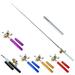 Yixx Mini Outdoor Pocket Fish Pen Shape Fishing Rod Aluminum Alloy Fishing Pole